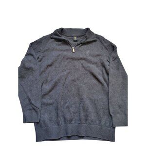 LFC  Liverpool Gray Quarter Zip Pullover Long Sleeve Sweater Size L Office Wear